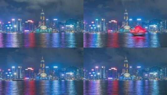 海滨城市夜景高清在线视频素材下载