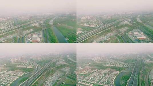 上海虹桥枢纽航拍 4k mov 25fps高清在线视频素材下载