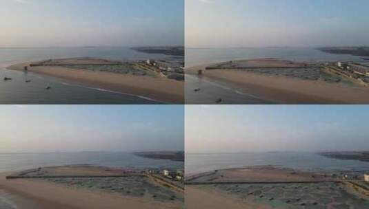 航拍海边沙滩大海海洋高清在线视频素材下载