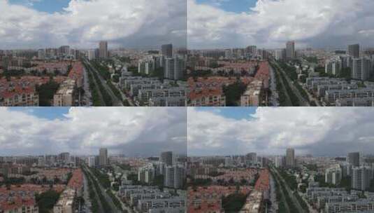 晴空万里的城市高清在线视频素材下载