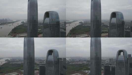 广州高层住宅楼航拍高清在线视频素材下载