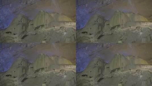 喀斯特地貌充水溶洞钟乳石LOG高清在线视频素材下载