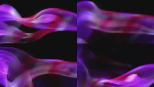 粉红色和紫色的烟雾流过框架高清在线视频素材下载
