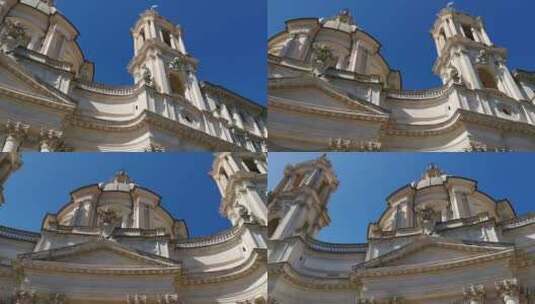 意大利罗马教堂钟声蓝天神圣高清在线视频素材下载