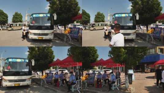 浙江台州温岭石塘镇旅游巴士高清在线视频素材下载