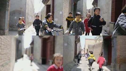 在街头骑车的小孩子高清在线视频素材下载