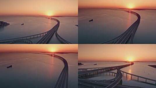 2022青岛跨海大桥03高清在线视频素材下载