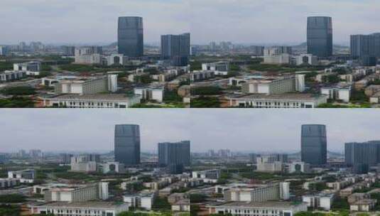 航拍广西柳州保利中心商业大楼高清在线视频素材下载