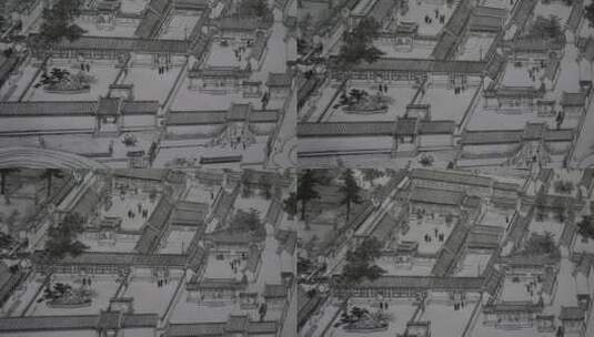 北京四合院建筑图历史文化建筑立体图高清在线视频素材下载