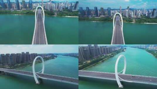 柳州城市建筑航拍高清在线视频素材下载
