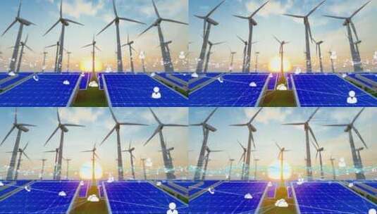 【原创】碳中和-智慧能源-绿色风能太阳能高清在线视频素材下载
