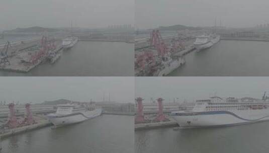 轮渡 大船 港口 船 客轮高清在线视频素材下载
