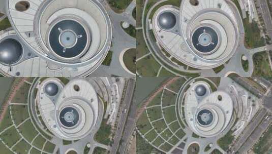 俯拍上海天文馆高清在线视频素材下载