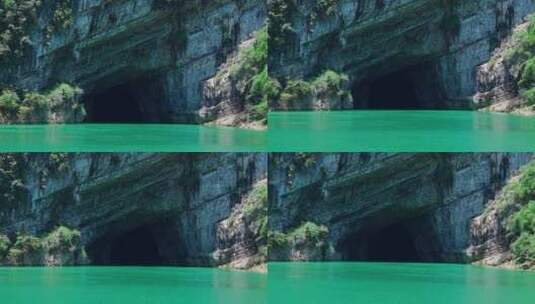乌江上的神秘洞穴高清在线视频素材下载