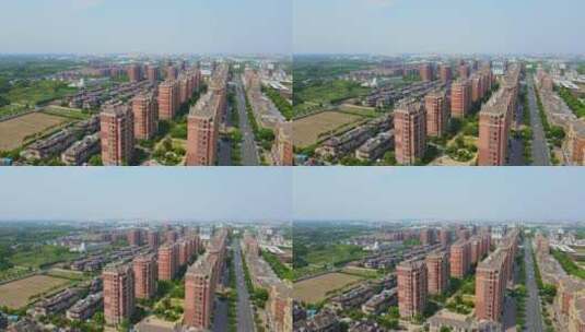 上海松江车墩镇小区影视基地周边4K航拍高清在线视频素材下载