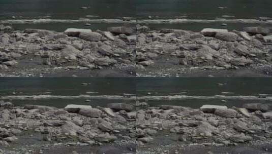 嘉陵江干涸高清在线视频素材下载
