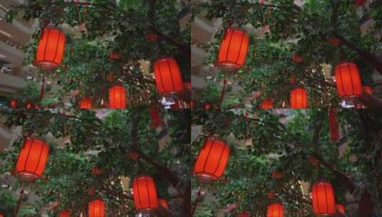 红色灯笼的特写镜头高清在线视频素材下载
