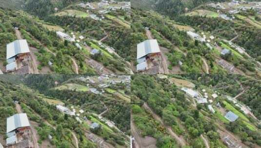 雨崩村航拍高清在线视频素材下载