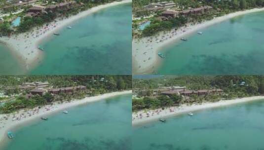被大自然包围的美丽海滩高清在线视频素材下载