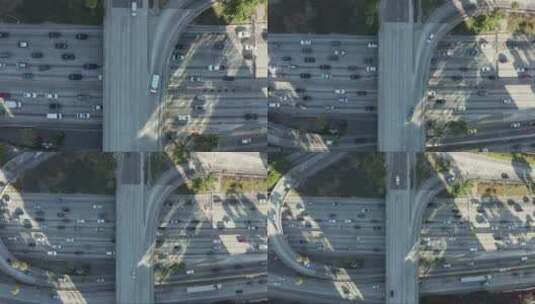 公路上的汽车桥上的交通高清在线视频素材下载