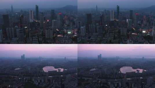 南京市中心繁华商圈航拍4K高清在线视频素材下载