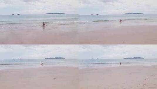 女人在海里冲浪高清在线视频素材下载