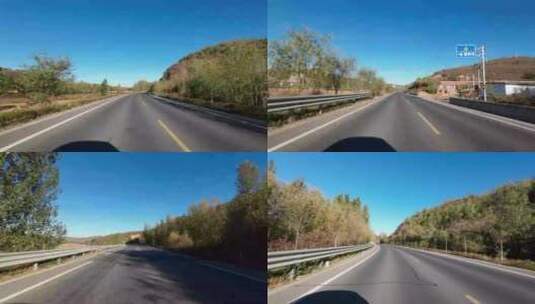 开车第一视角沿途风景 行驶在公路上(合集)高清在线视频素材下载
