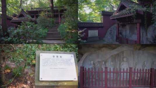 杭州玉皇山天龙寺造像保护单位4K实拍视频高清在线视频素材下载