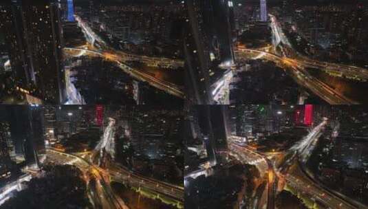 深圳城市道路繁华夜景高清在线视频素材下载
