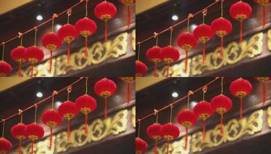 中国传统春节红灯笼高清在线视频素材下载