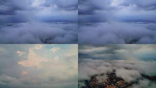 空中航拍变幻的云彩高清在线视频素材下载