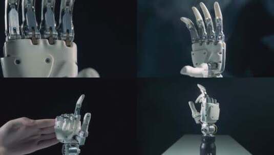 机械手臂机械手臂手指神经感应人工智能AI高清在线视频素材下载