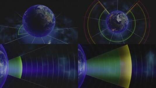 地球光波信号发射高清在线视频素材下载