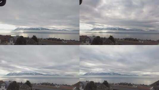 湖上移动的云高清在线视频素材下载