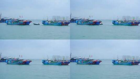 海上渔船 渔港 捕鱼捕捞海产品高清在线视频素材下载