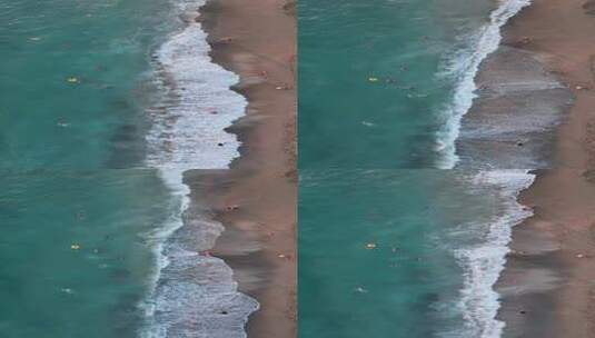 海浪拍打海滩高清在线视频素材下载
