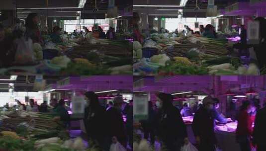 芜湖农贸菜市场环境高清在线视频素材下载