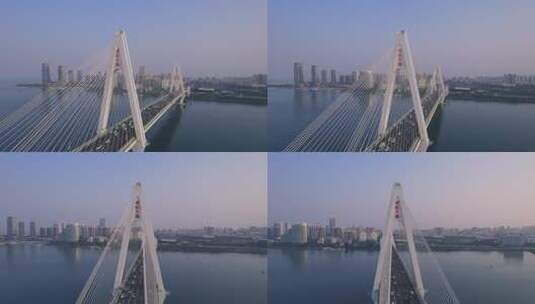 海口世纪大桥航拍高清在线视频素材下载
