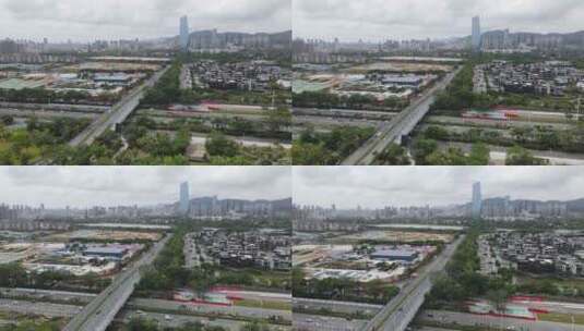 深圳滨海大道车流交通航拍高清在线视频素材下载