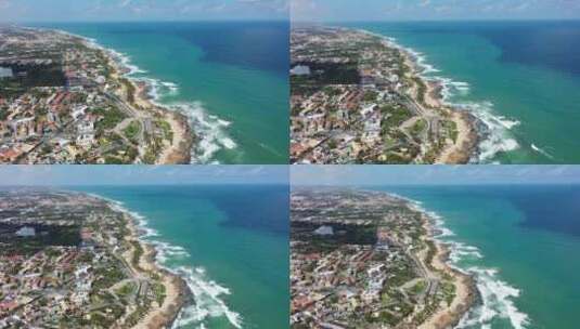 沿海城市的风景高清在线视频素材下载