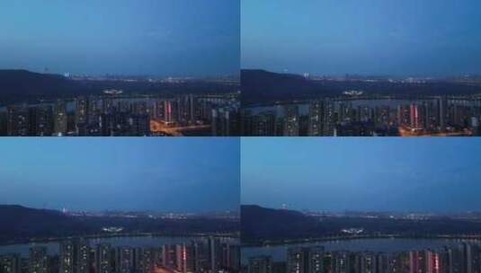 南宁夜景航拍 五象新区 现代化 城市高清在线视频素材下载