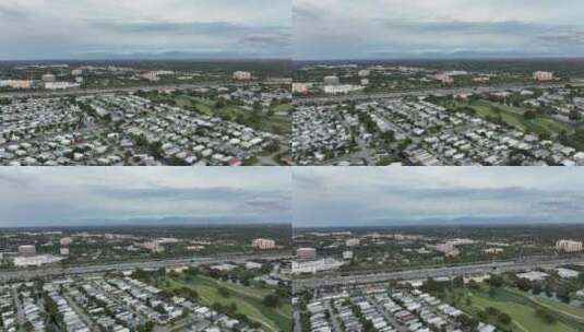 空中游览种植园佛罗里达布劳沃德县高清在线视频素材下载