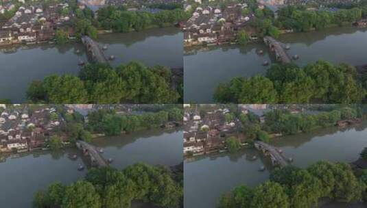 杭州拱墅区大运河拱宸桥历史街区高清在线视频素材下载