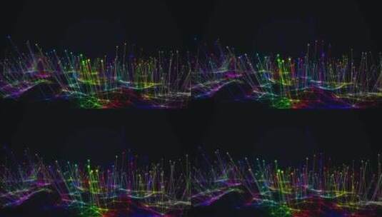 多彩粒子连线高清在线视频素材下载