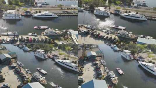 港口的大型渡轮高清在线视频素材下载