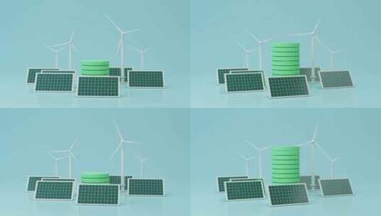 可再生能源3D动画特效高清在线视频素材下载