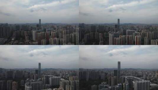 广州天河区城市风光-广发证券大厦高清在线视频素材下载