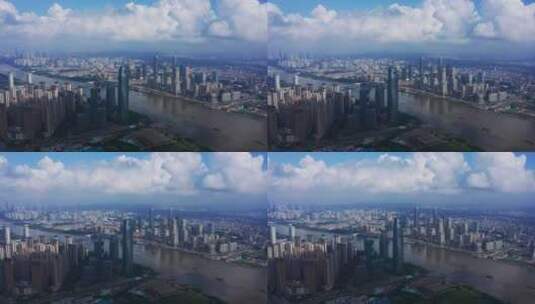 广州琶洲保利金融城航拍高清在线视频素材下载