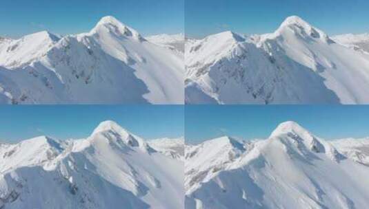 雪山上美丽的风景自然风光风景高清在线视频素材下载