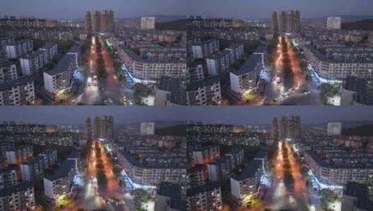 城市街道车流灯光夜景延时高清在线视频素材下载